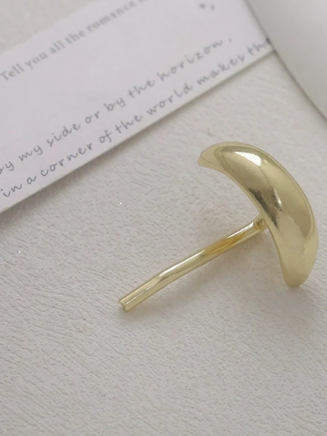6# gold moon shape single layer