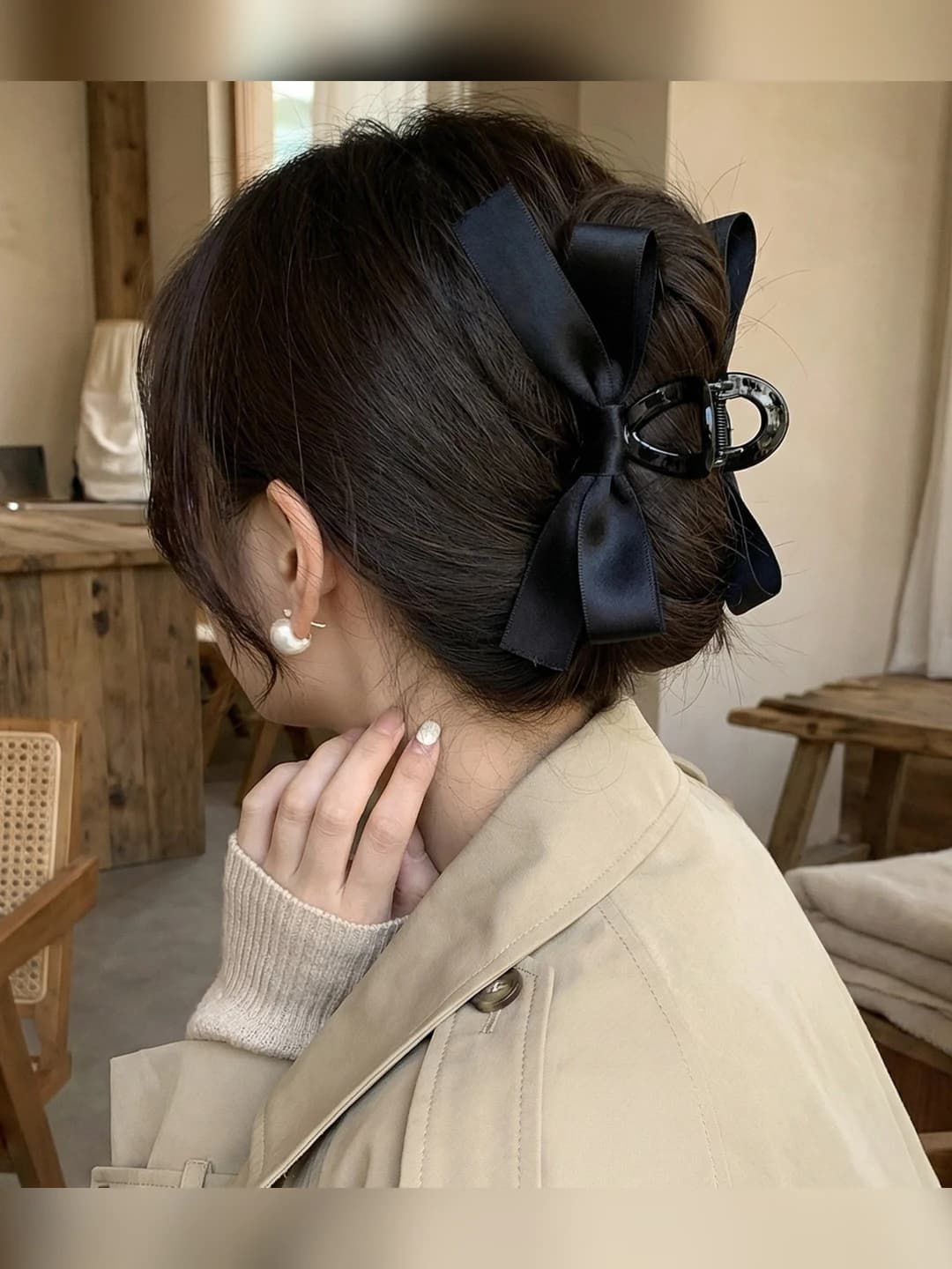 4# Bow glossy base clip 13 cm