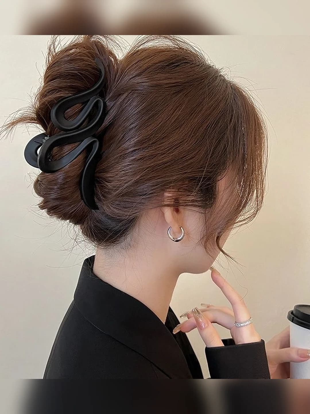 Black clip 13 cm