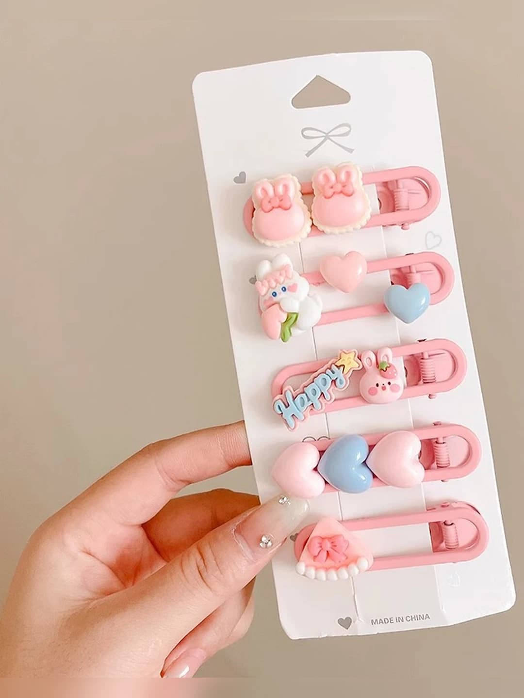 2# Pink duckbill, 5 pcs, resin