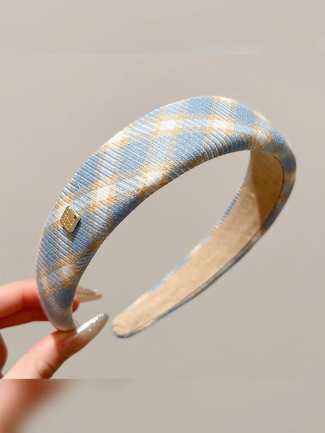 4# Blue plaid, 3 cm