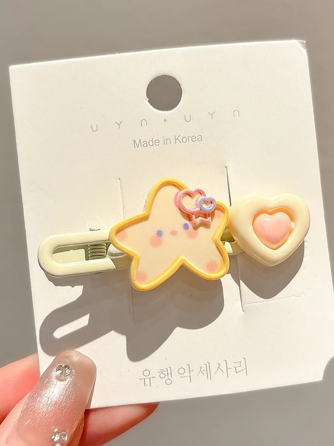 Star heart side clip