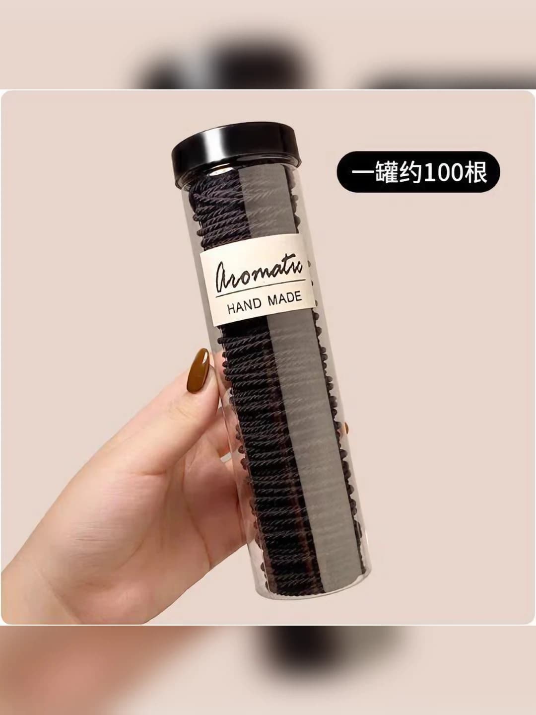 Black hair ties (100 pc)