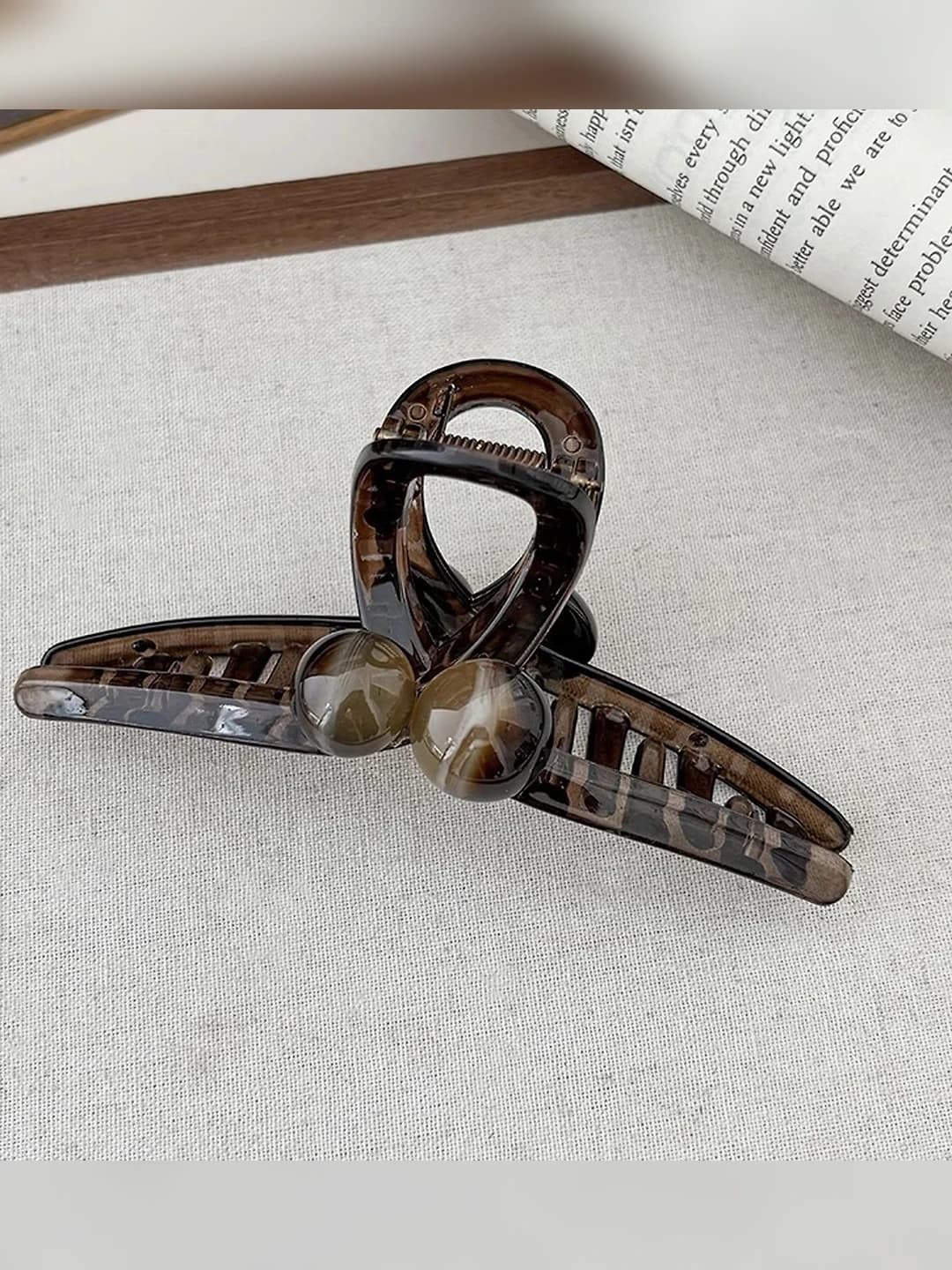 1# Brown gradient double pearl 12.5cm