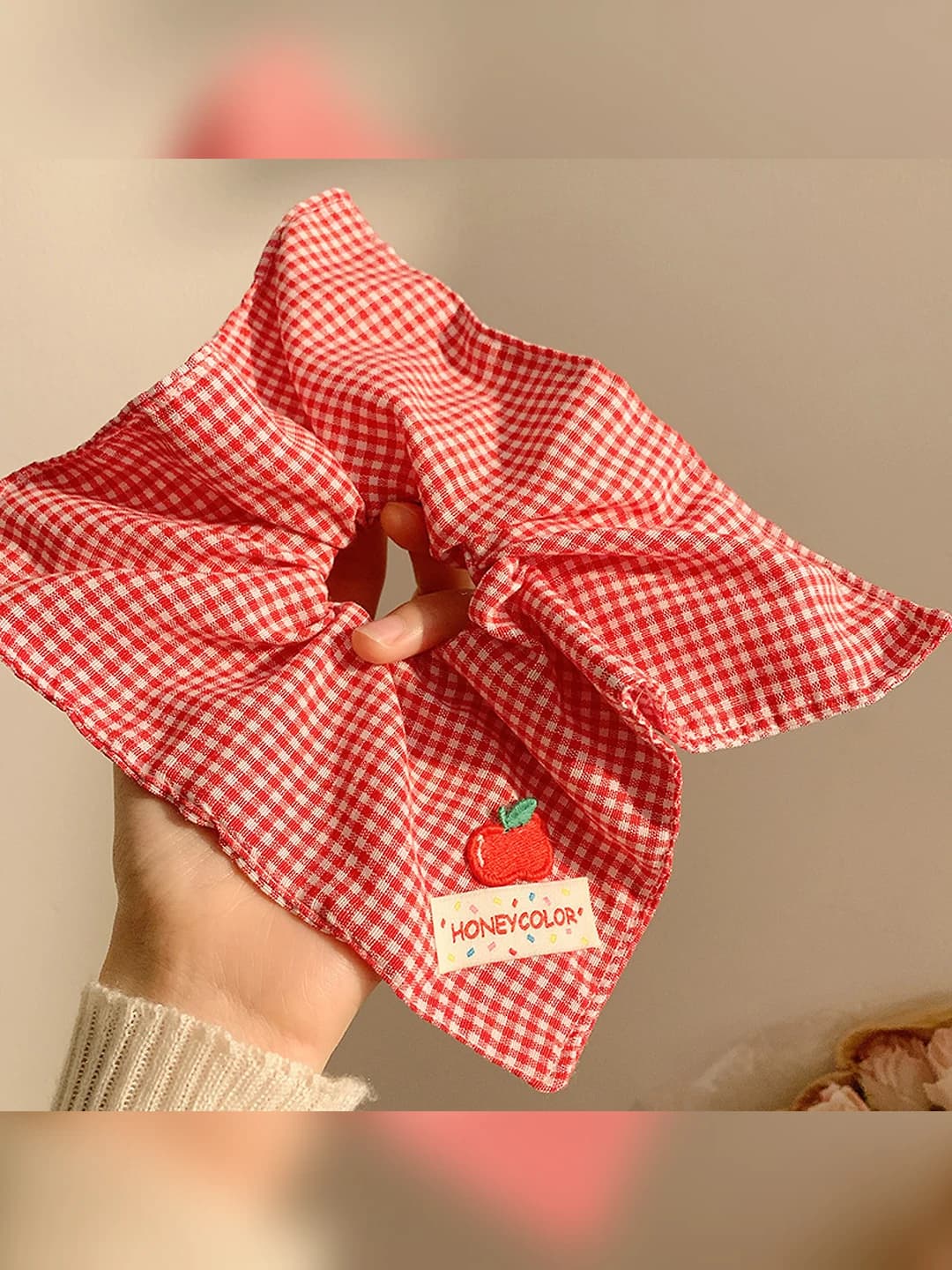 1# Красный клетчатый квадрат 21*22 см