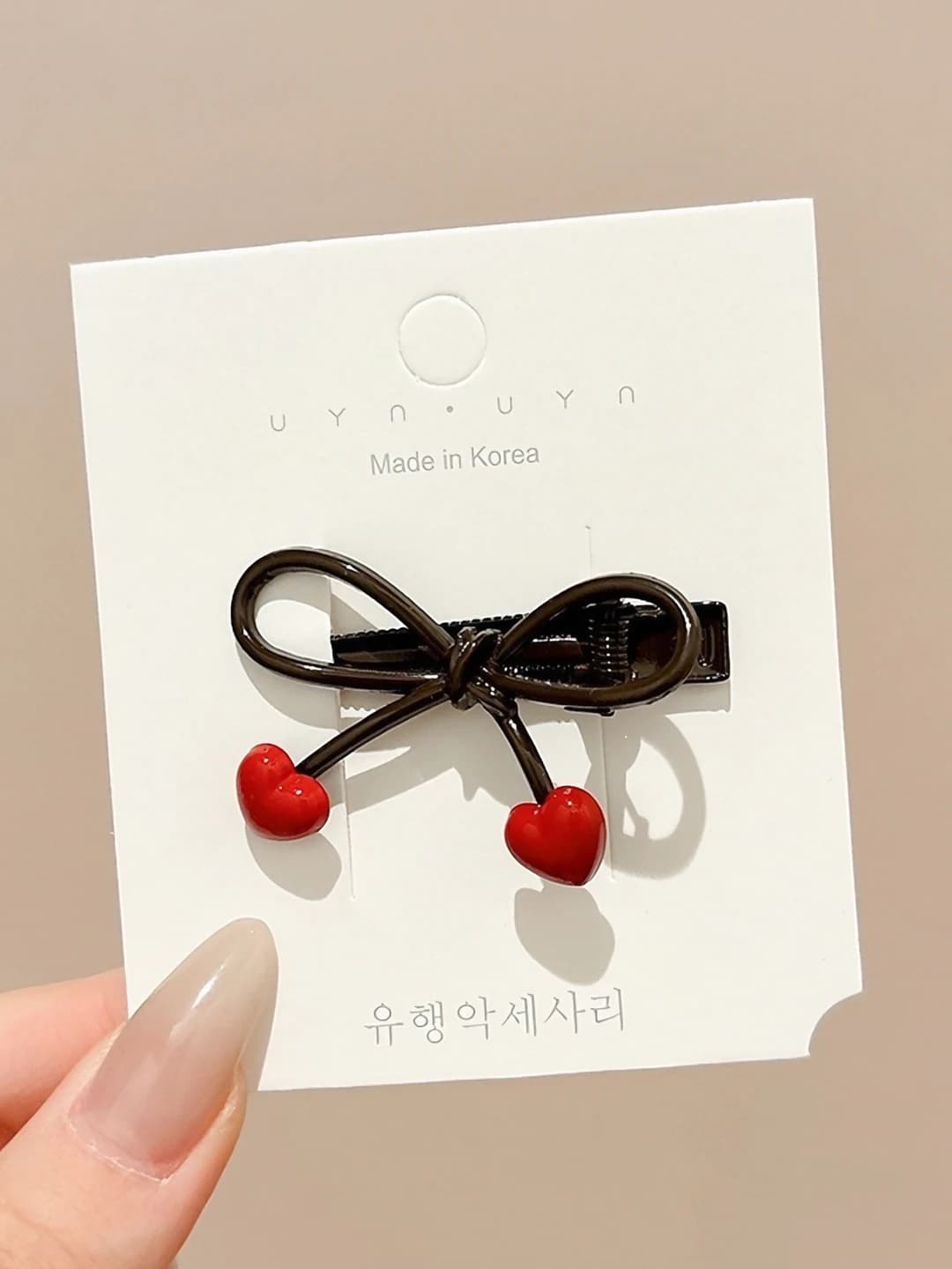 3# Одна шт. [Красное сердце] бантик-заколка