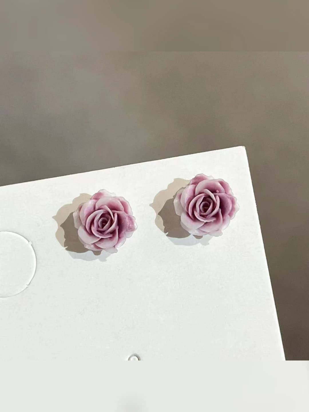 Purple flower magnetic clips, pair