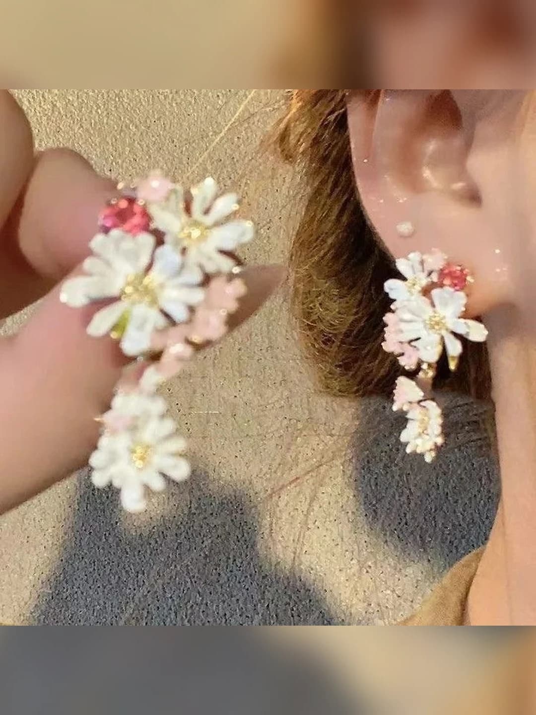Romantic French tassel flower studs