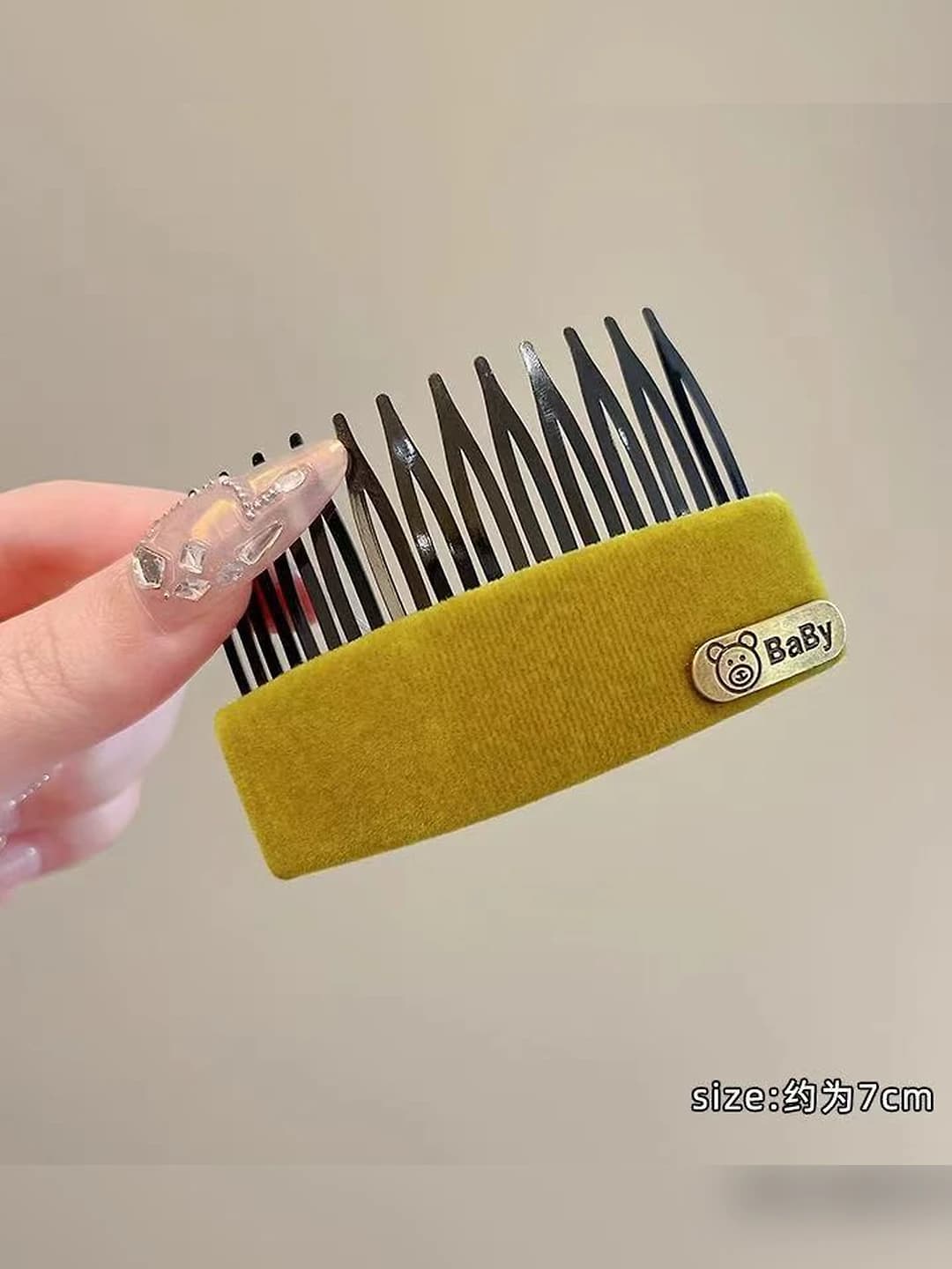 Ginger yellow floral hair comb