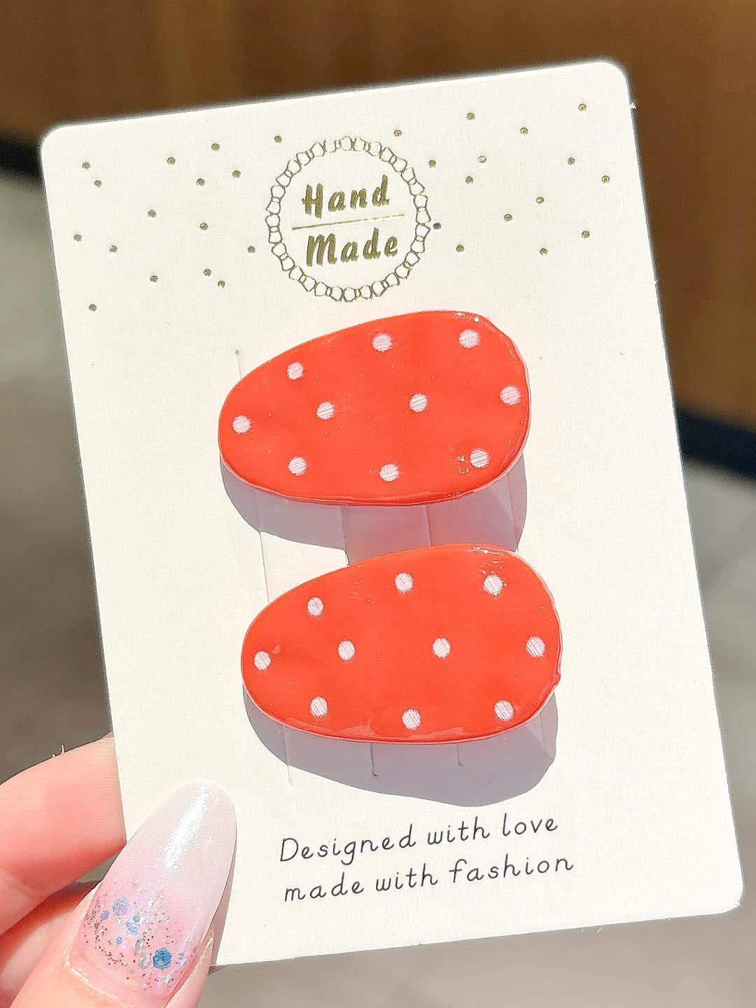 Bright red, 2 pcs, 4 cm