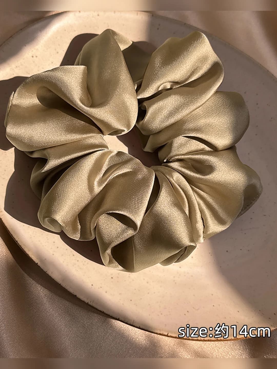Champagne large hair tie