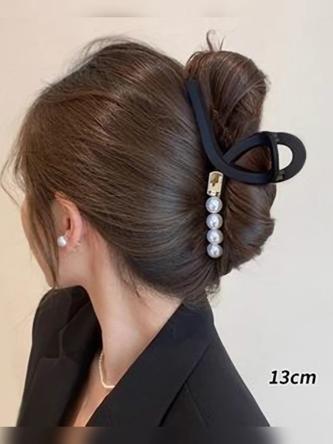 Matte black clip 13 cm