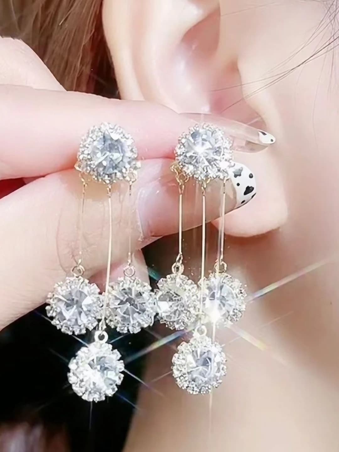 Gold tassel earrings