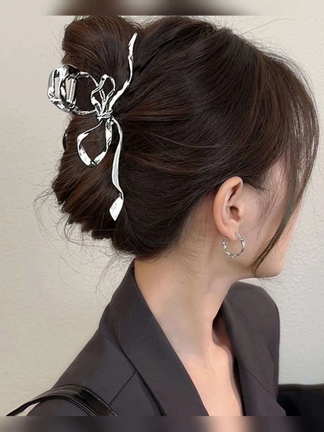 2# Silver irregular shape clip 12cm