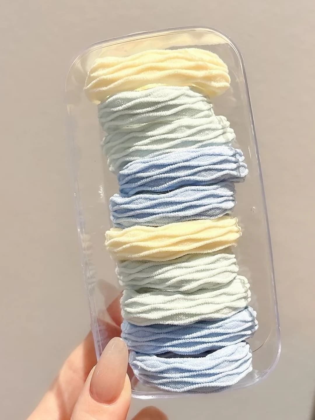 4# Sea salt blue [10 pcs]-ring 4.5 cm