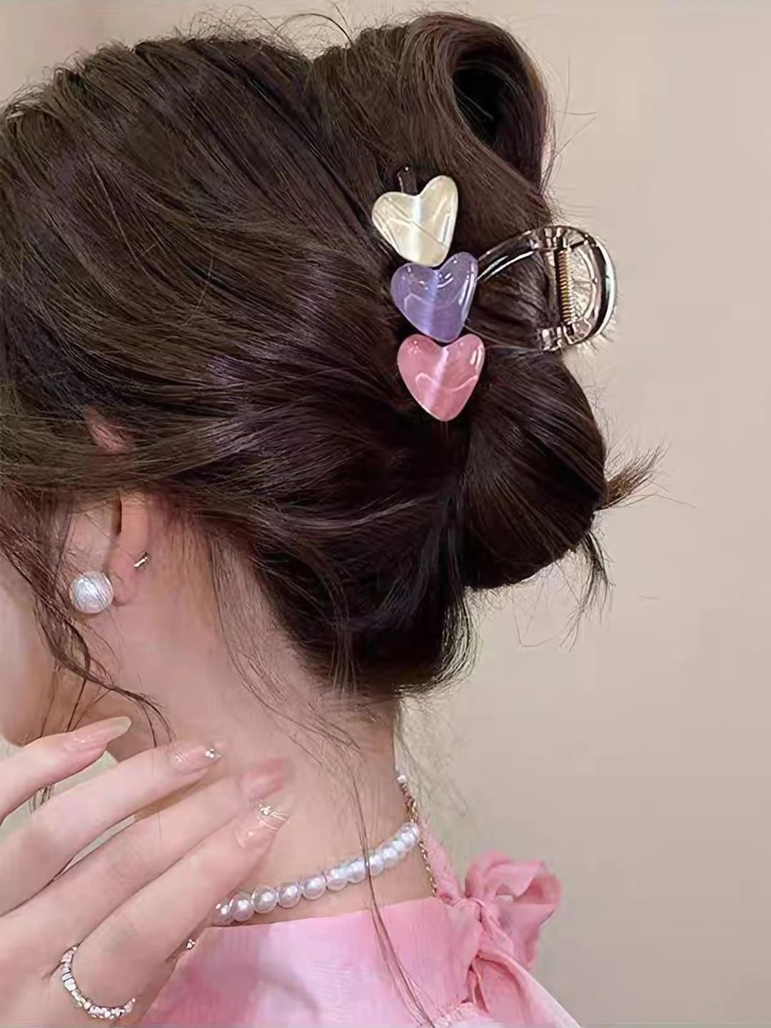 Сердечный разноцветный зажим 8 см