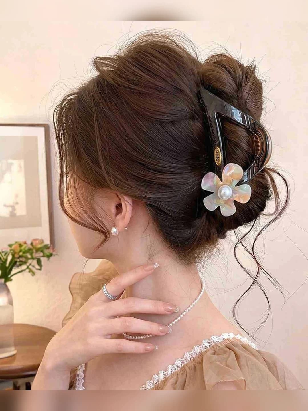 1# Multicolour Floral Hair Clip approx. 11.5 cm