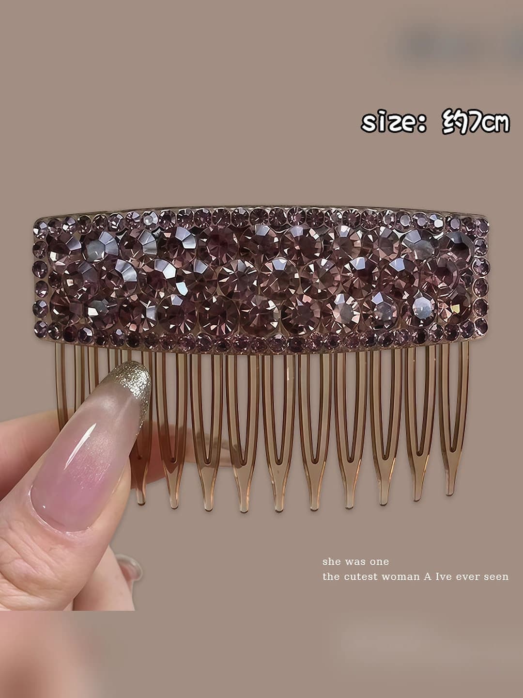 1# Pink hair comb - approx. 7 cm