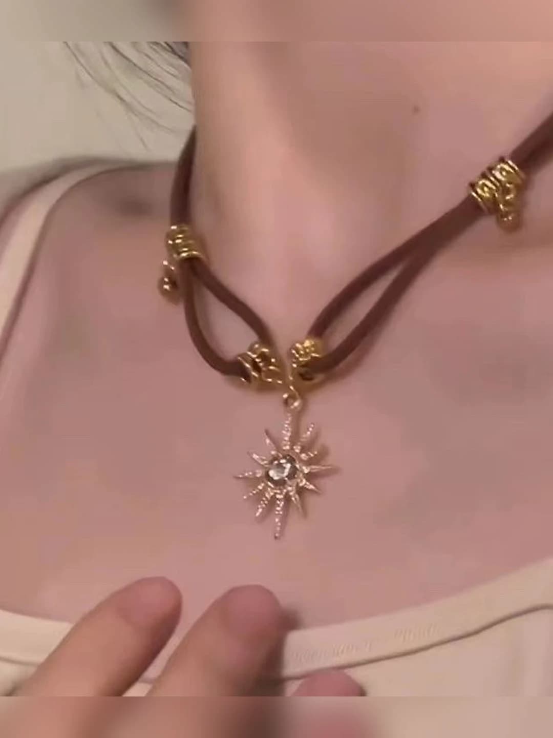 Melodic sun necklace