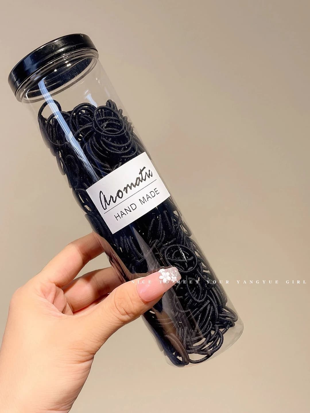 7# Black basic small ring 300 pcs ~2 cm