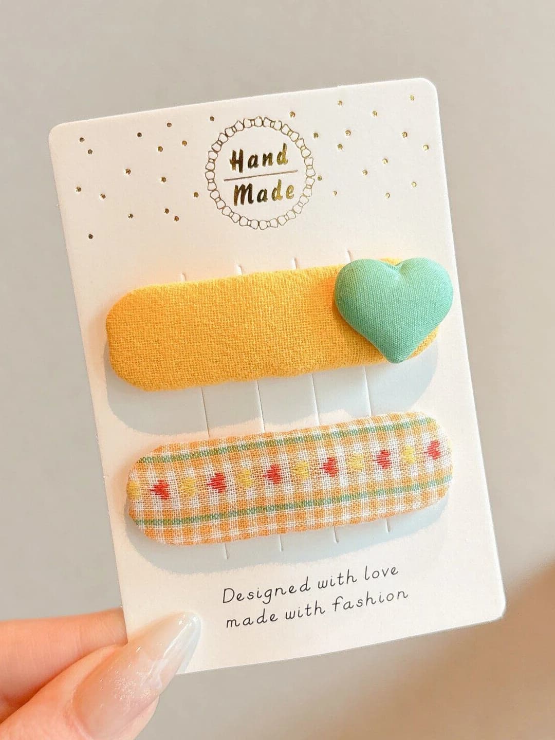 4# Yellow heart clip