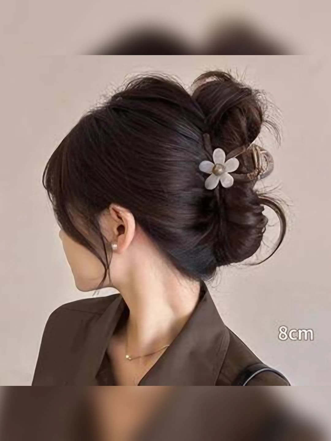 1# Бежевый 5-лепестковый цветок 8cm