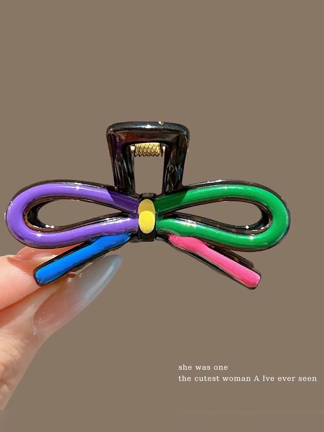2# Colour-block bow, small, 6 cm