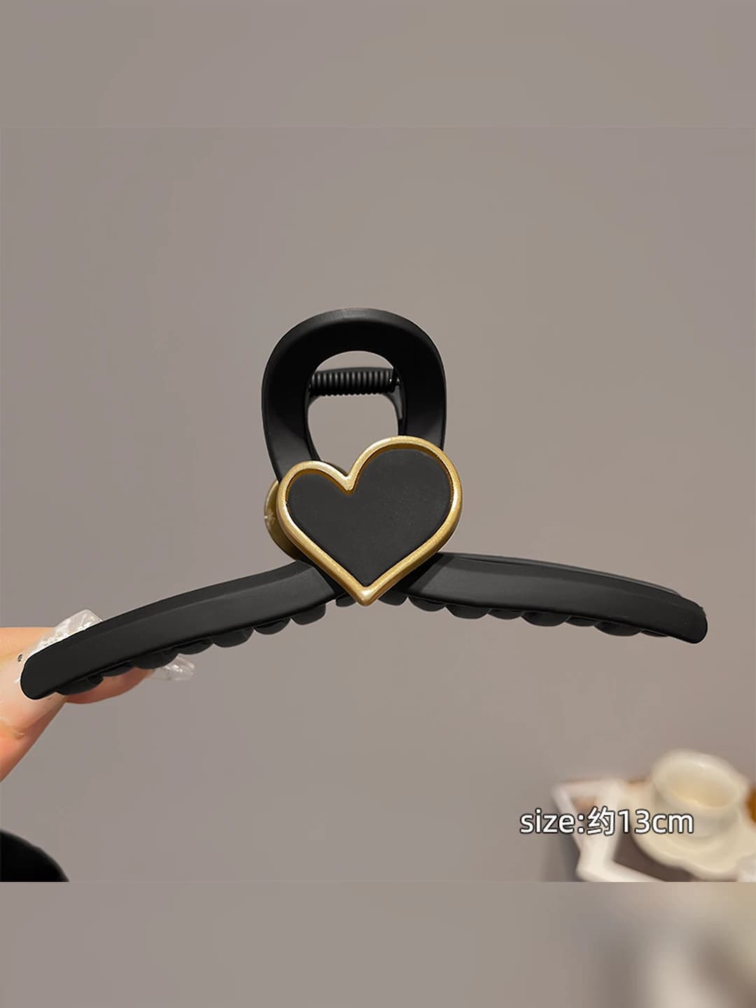 5# Qora katta yurak qisqich, 13 cm