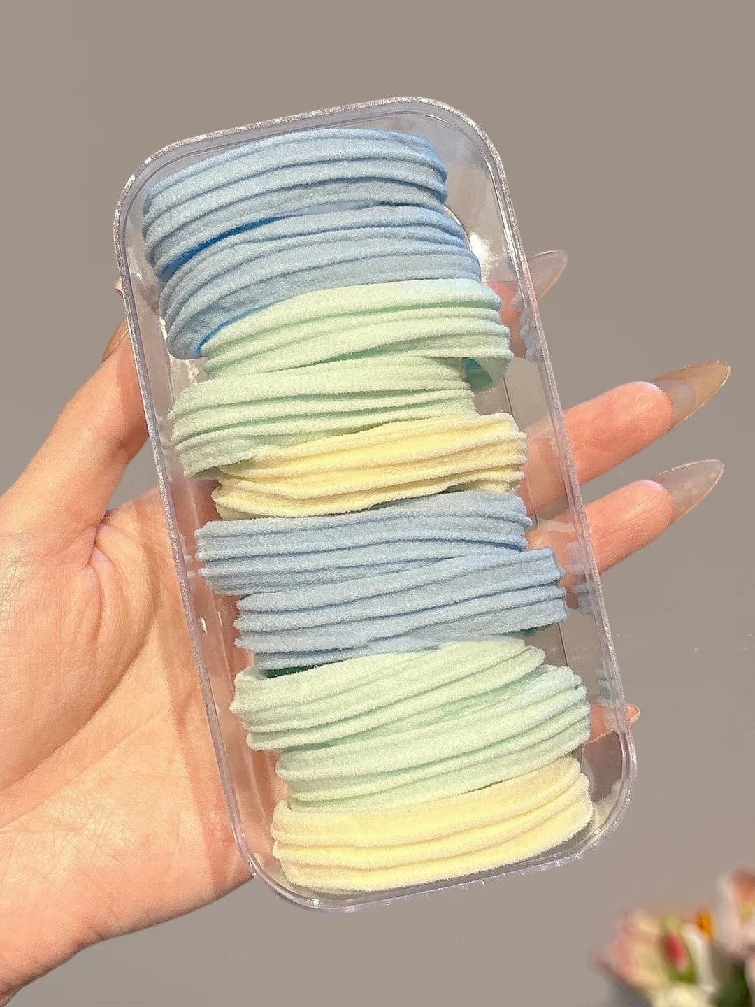 5# Sea salt blue [5 pcs]-ring 4.5 cm