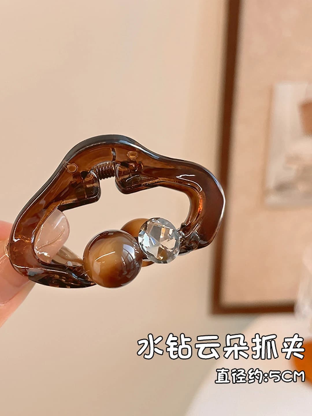 3# kristal bulut mini qisqich, 4.7 sm