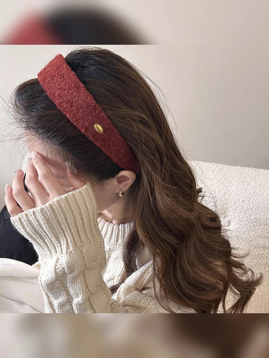 5# Red headband 4cm