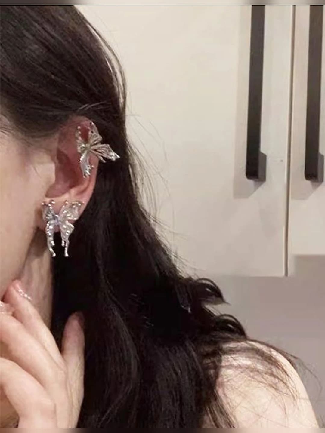 2# Liquid butterfly earrings (pair)