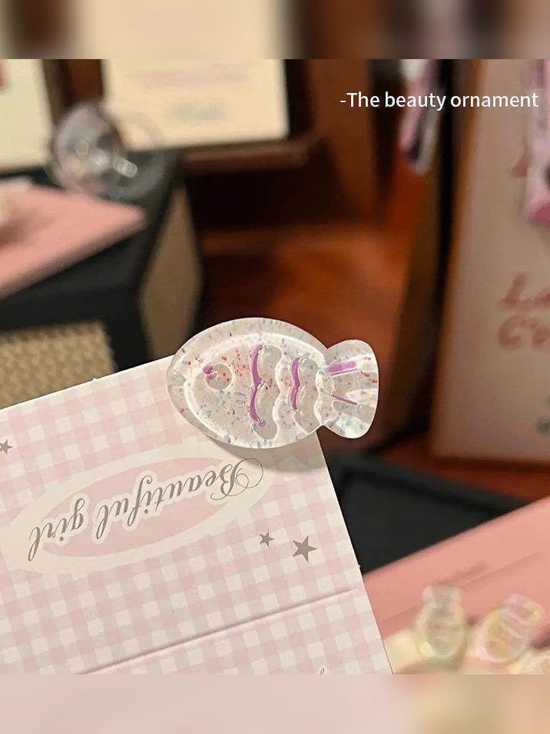 Jelly rangli baliq qisqich 3.2 sm