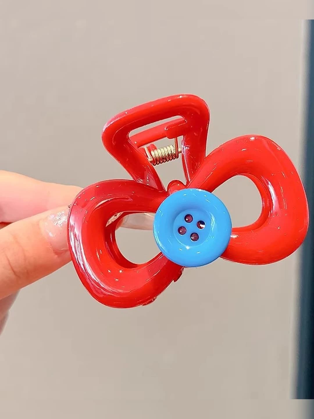 Red Button Clip, 7 cm