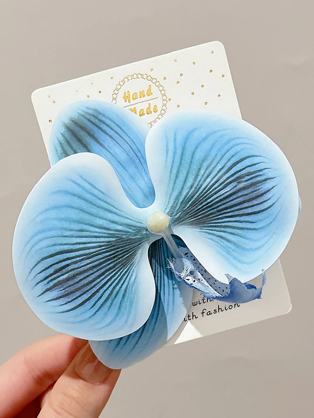 Gradient blue 3D orchid 9 cm