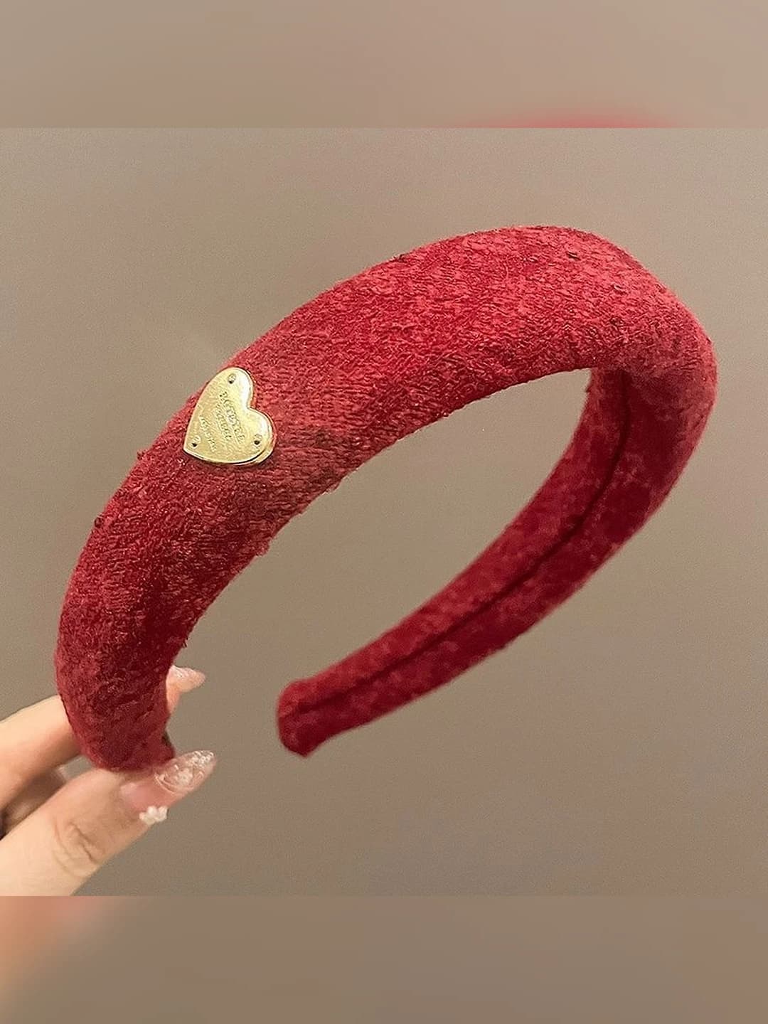 Metal heart headband