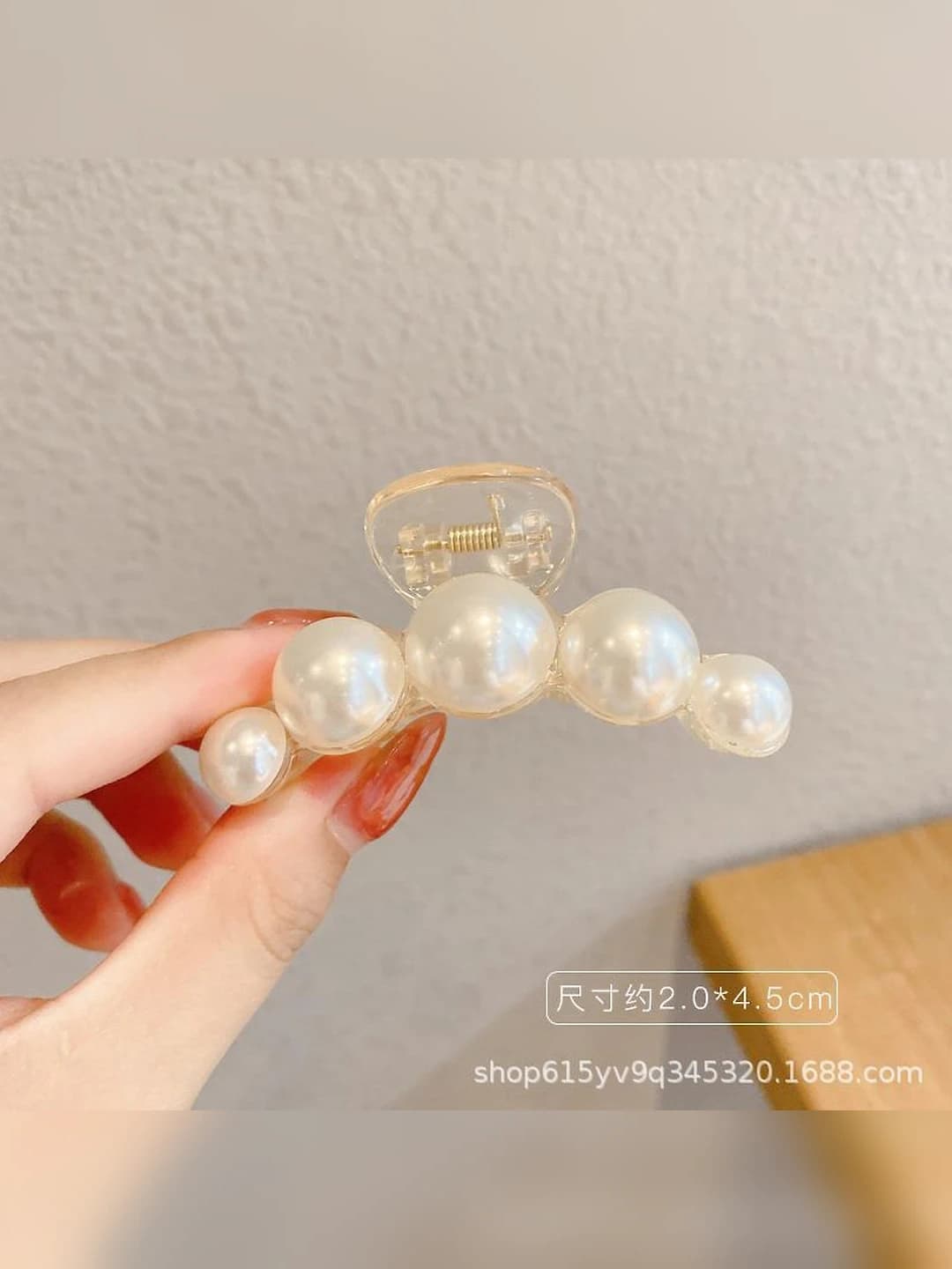 8# Маленькие прозрачные жемчужные зажимы 4*10