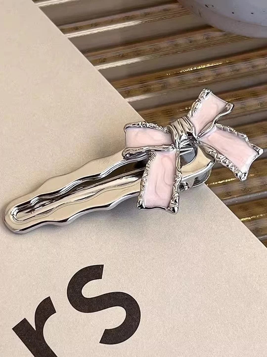 1# Pushti bow soch qisqichi, ~6.5 cm