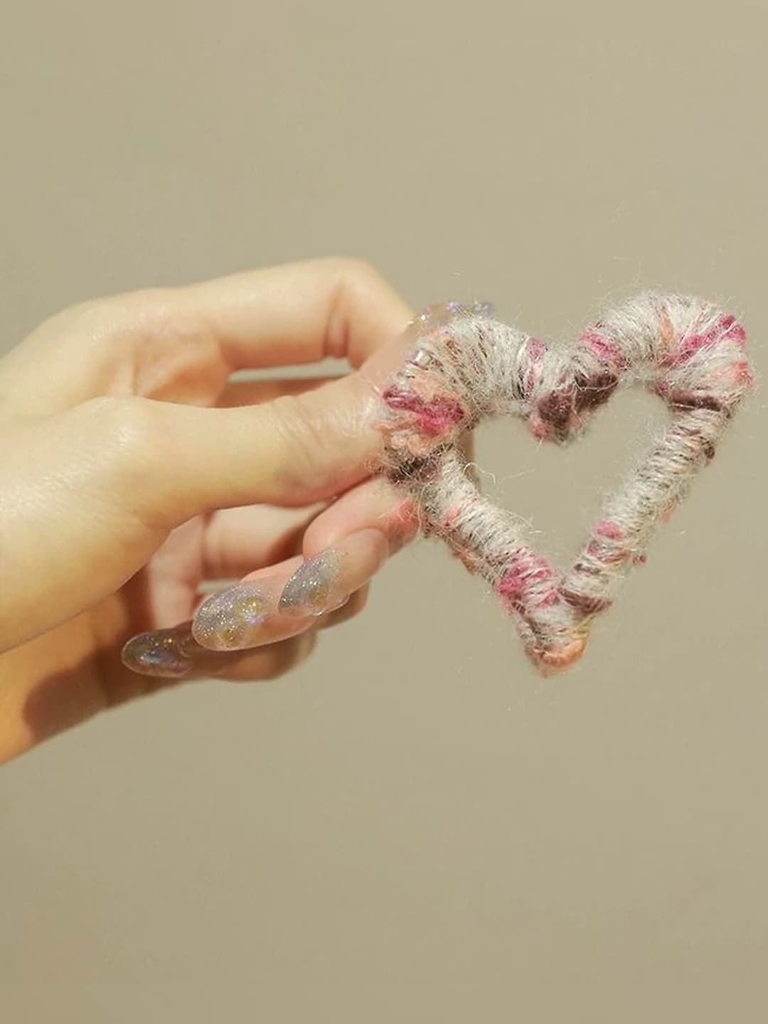 3# Pushti yo'l-yo'l yurak toqasi - 5 cm