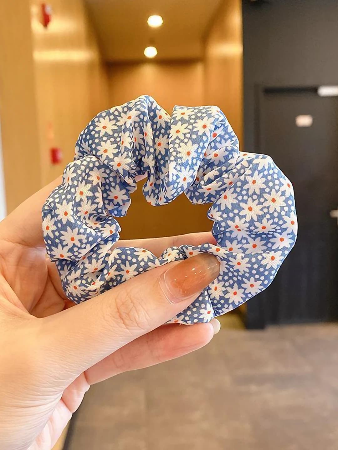 1# Синий мелкий цветочный 9cm