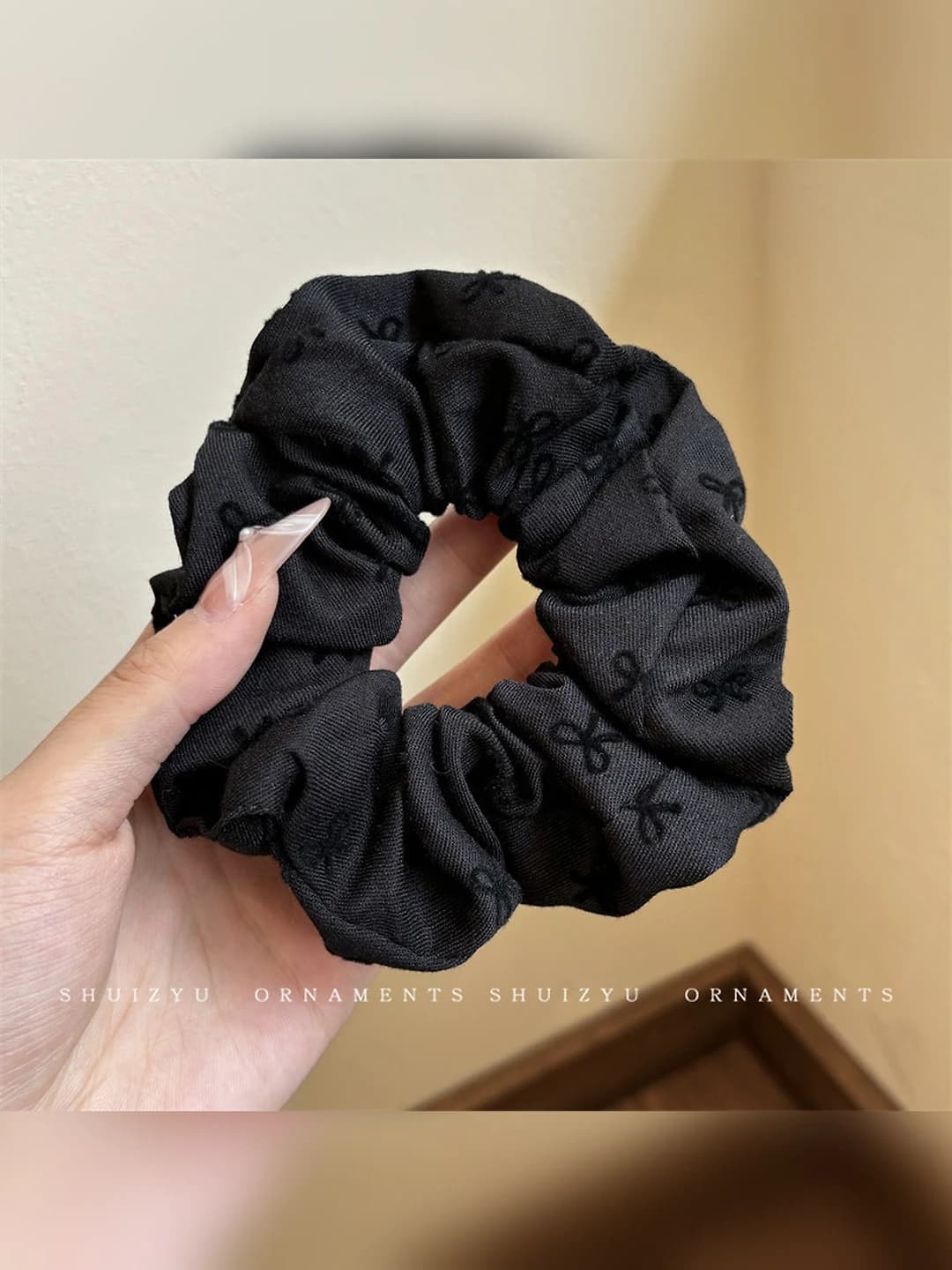 Black bow, 12 cm