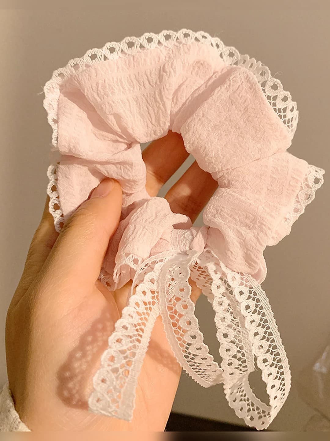 Pink ribbon bow 10 cm