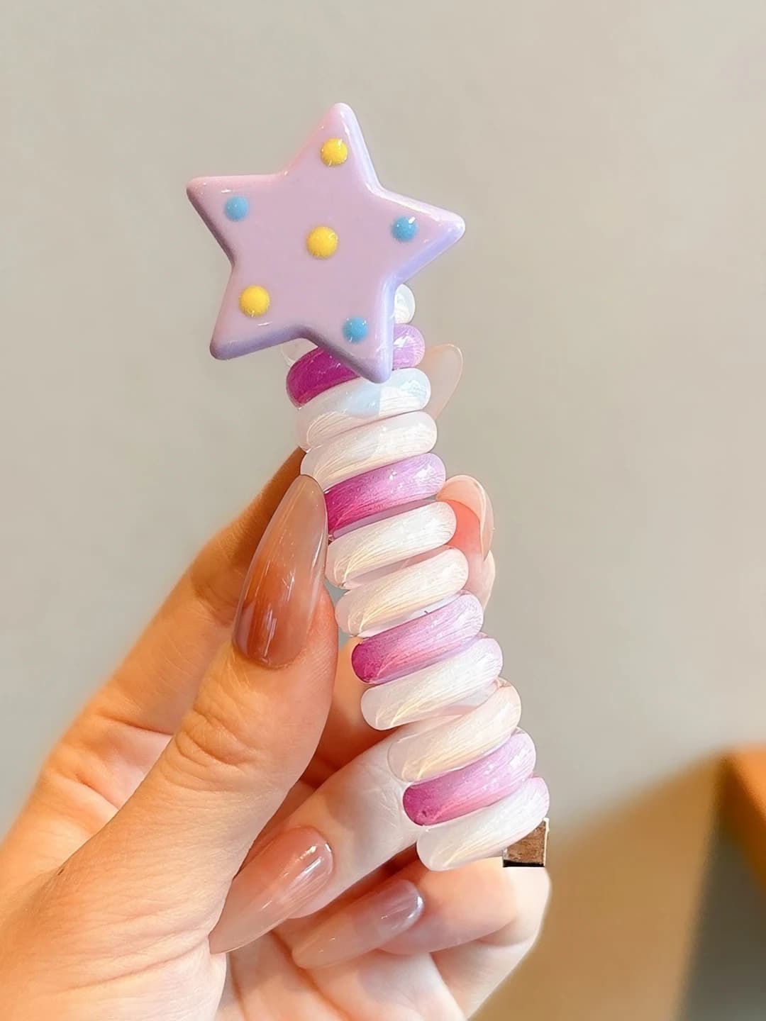 3# Star phone cord - purple