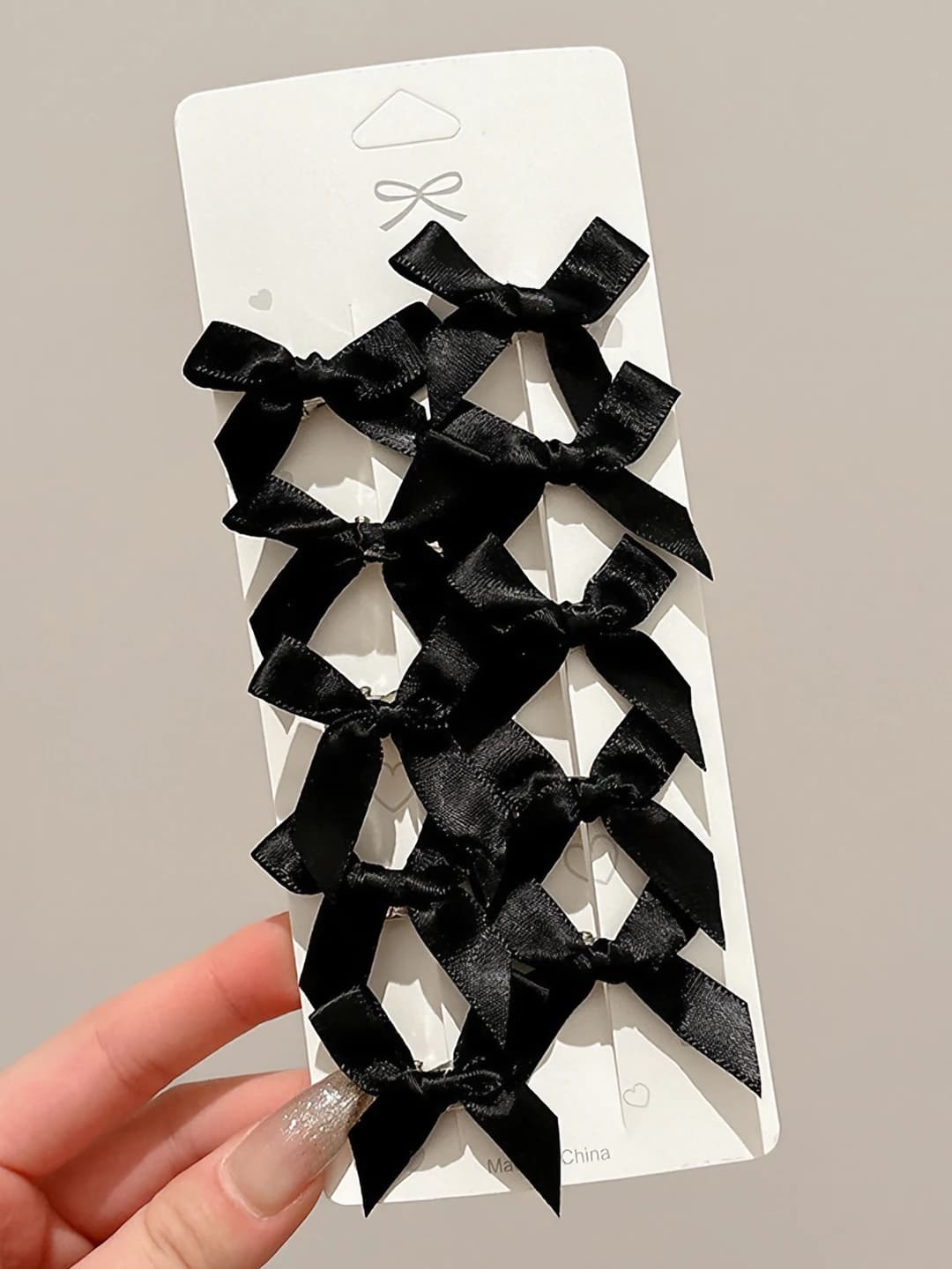 6# Black set of 10 - 4 cm