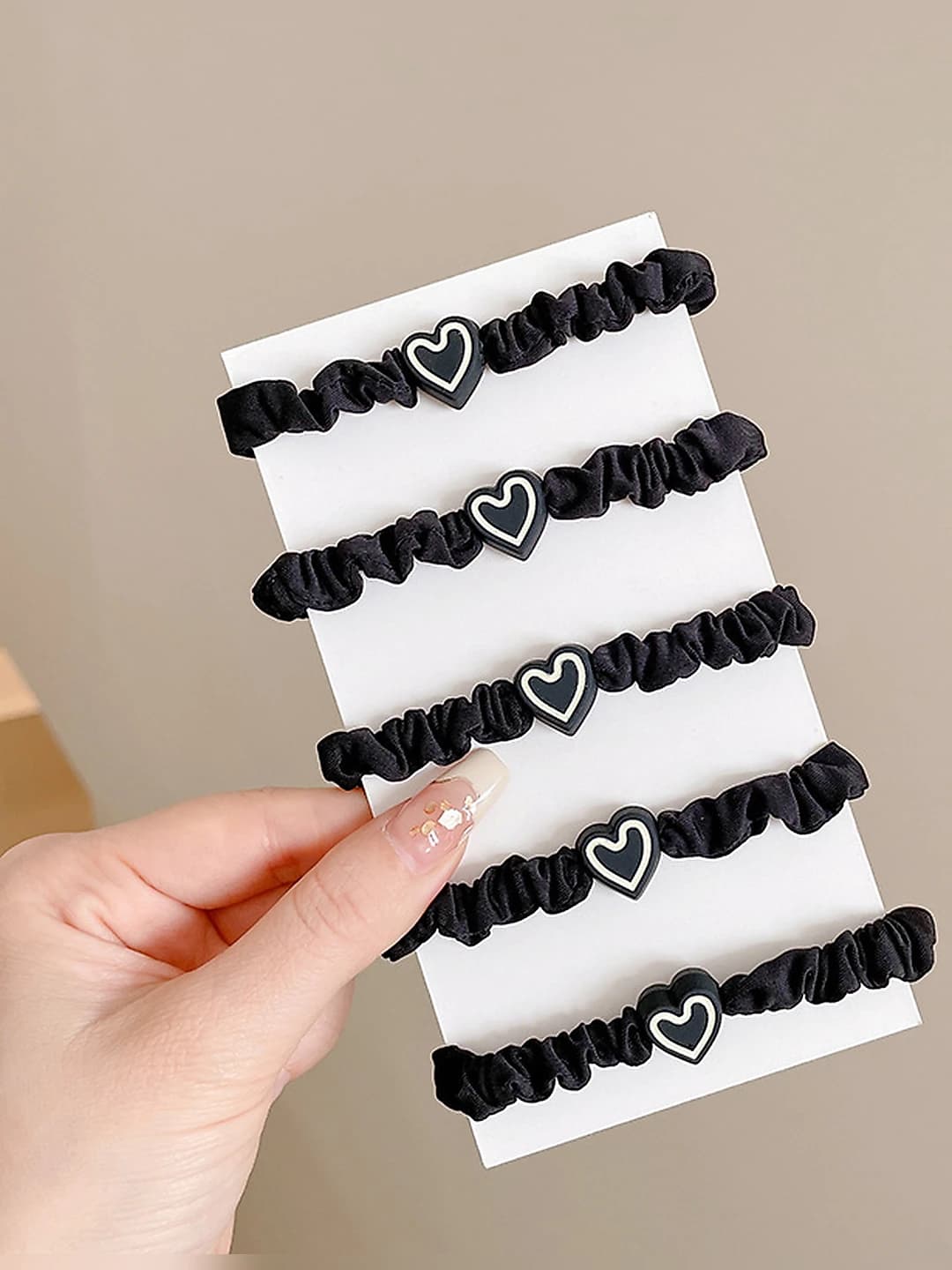 9# Black hearts 5 pcs