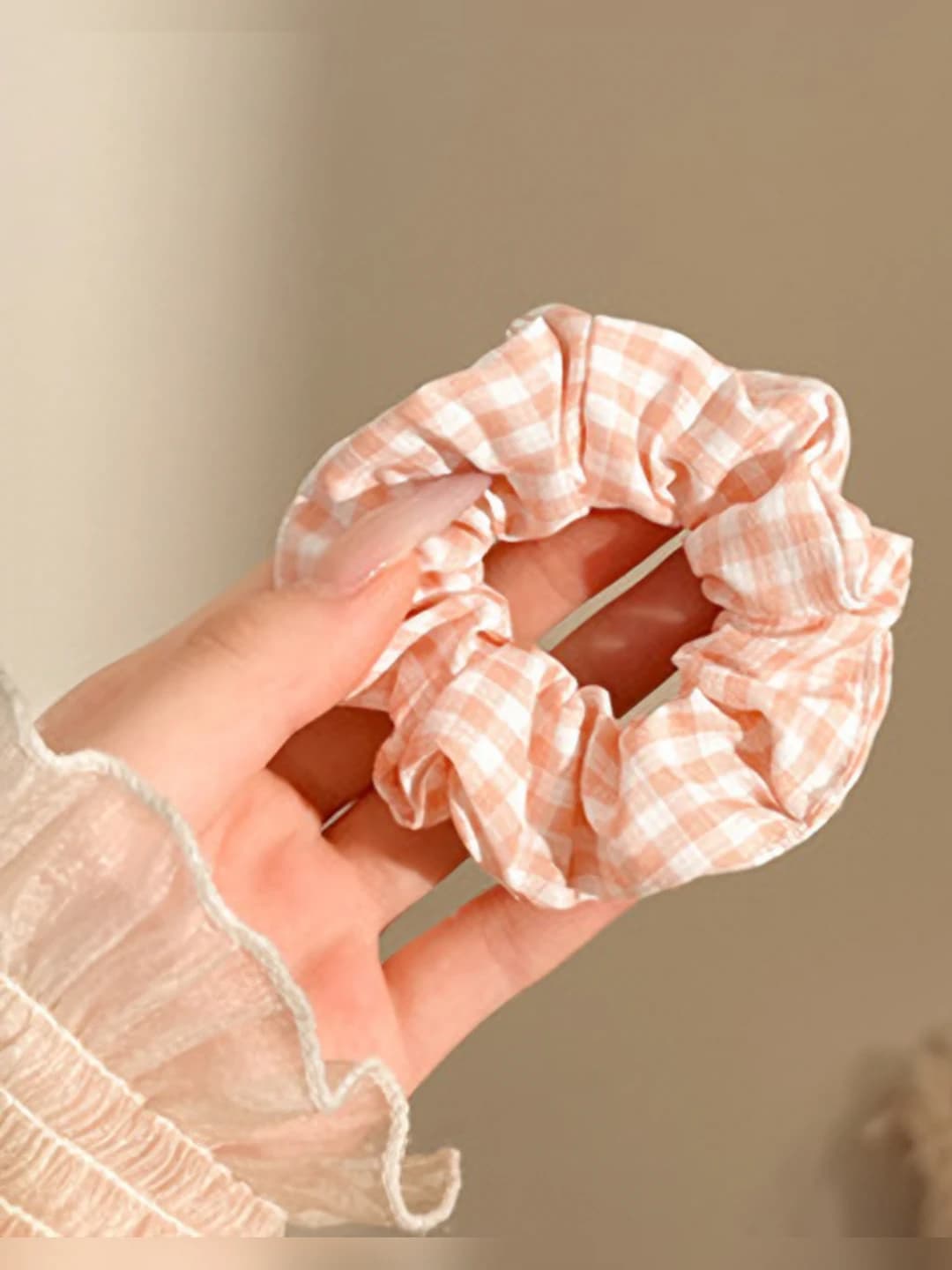 8# Snow pink - small plaid