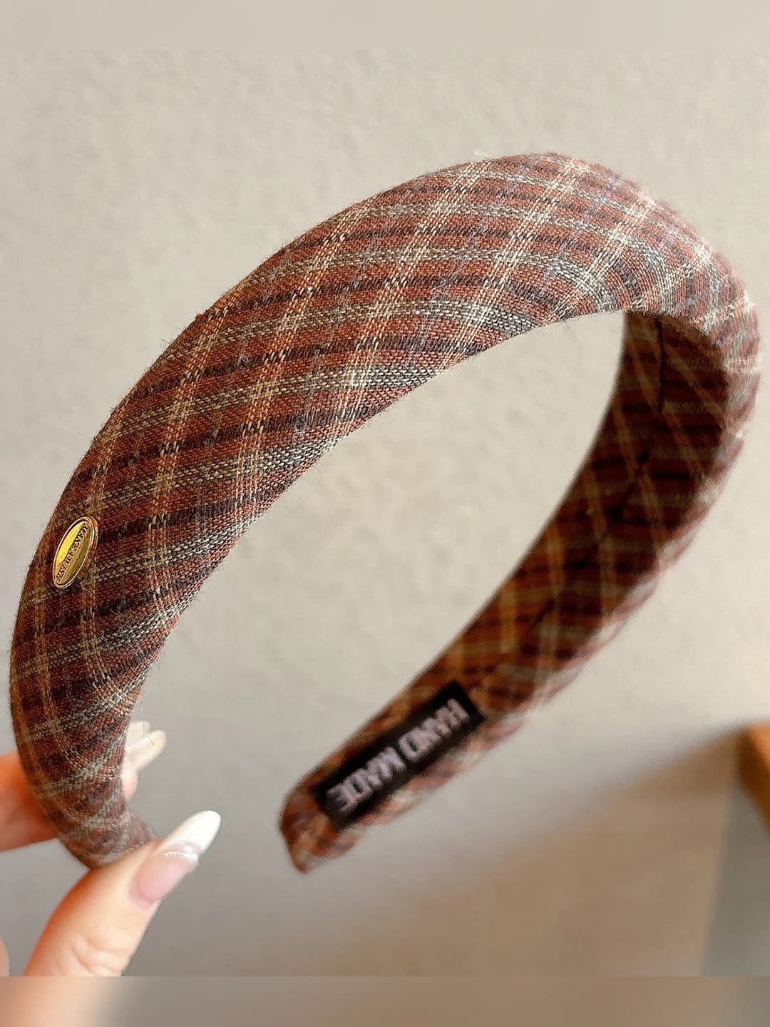 2# Red-brown plaid - width ~3 cm
