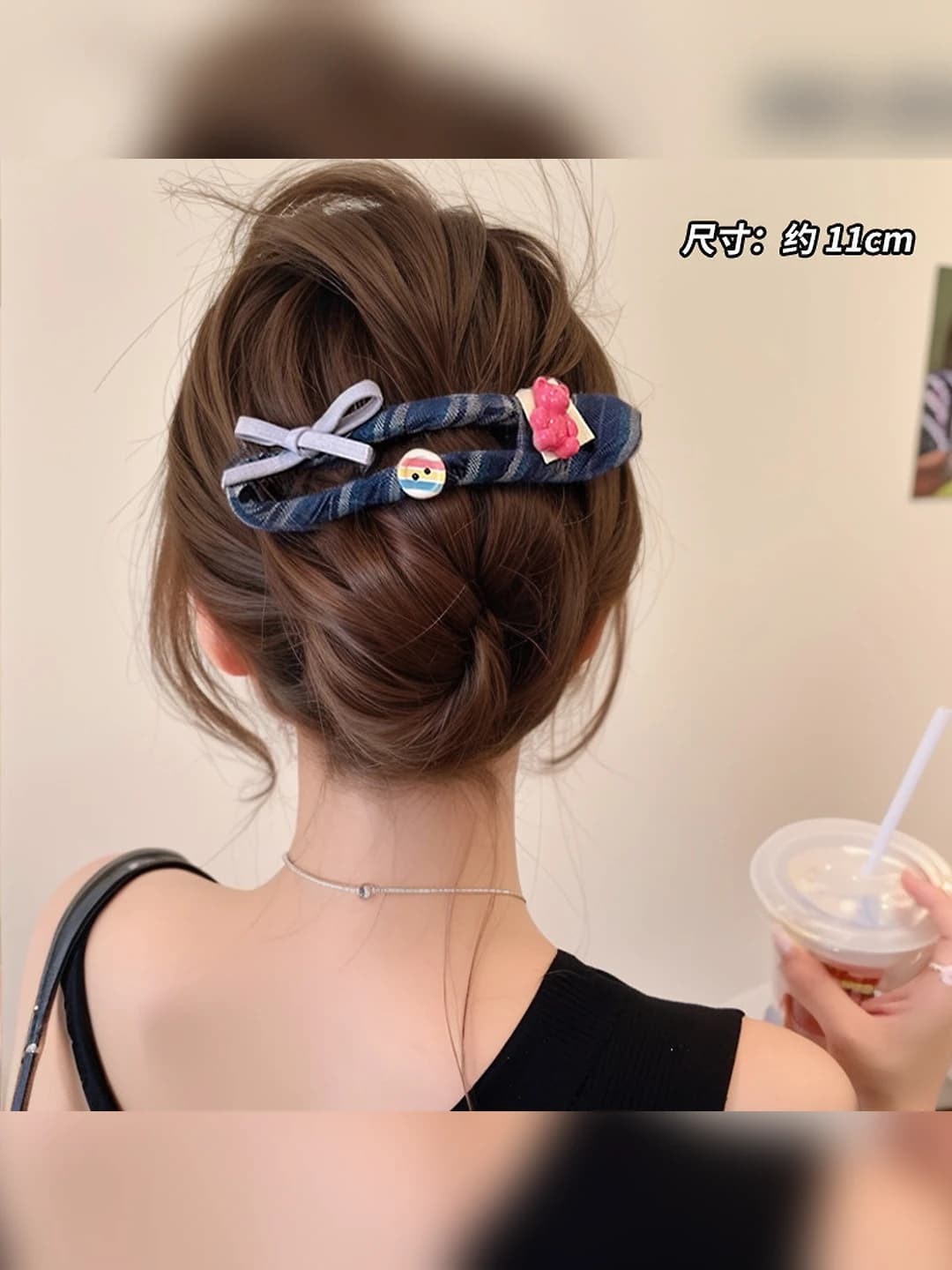 Blue plaid 12 cm