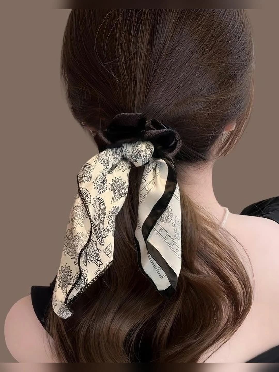 1# Ribbon scrunchie black
