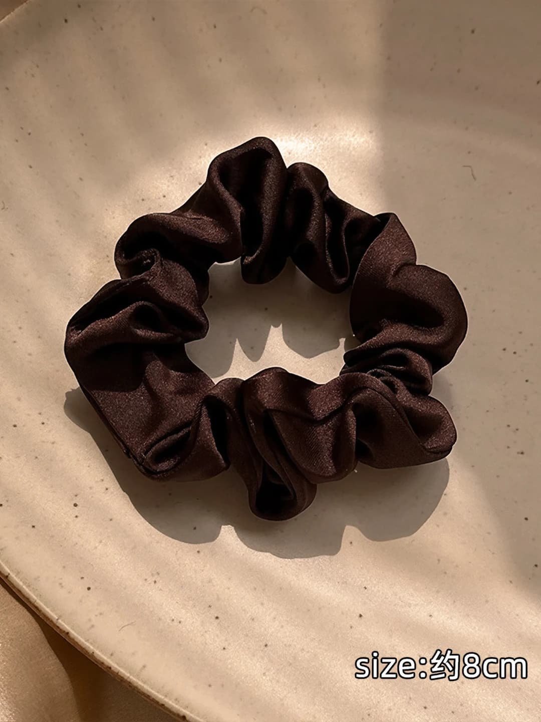 Brown small hair tie
